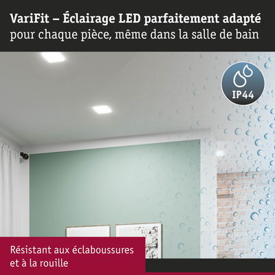 Éclairage LED IP44 résistant aux éclaboussures et à la rouille, adapté pour salle de bain et pièces