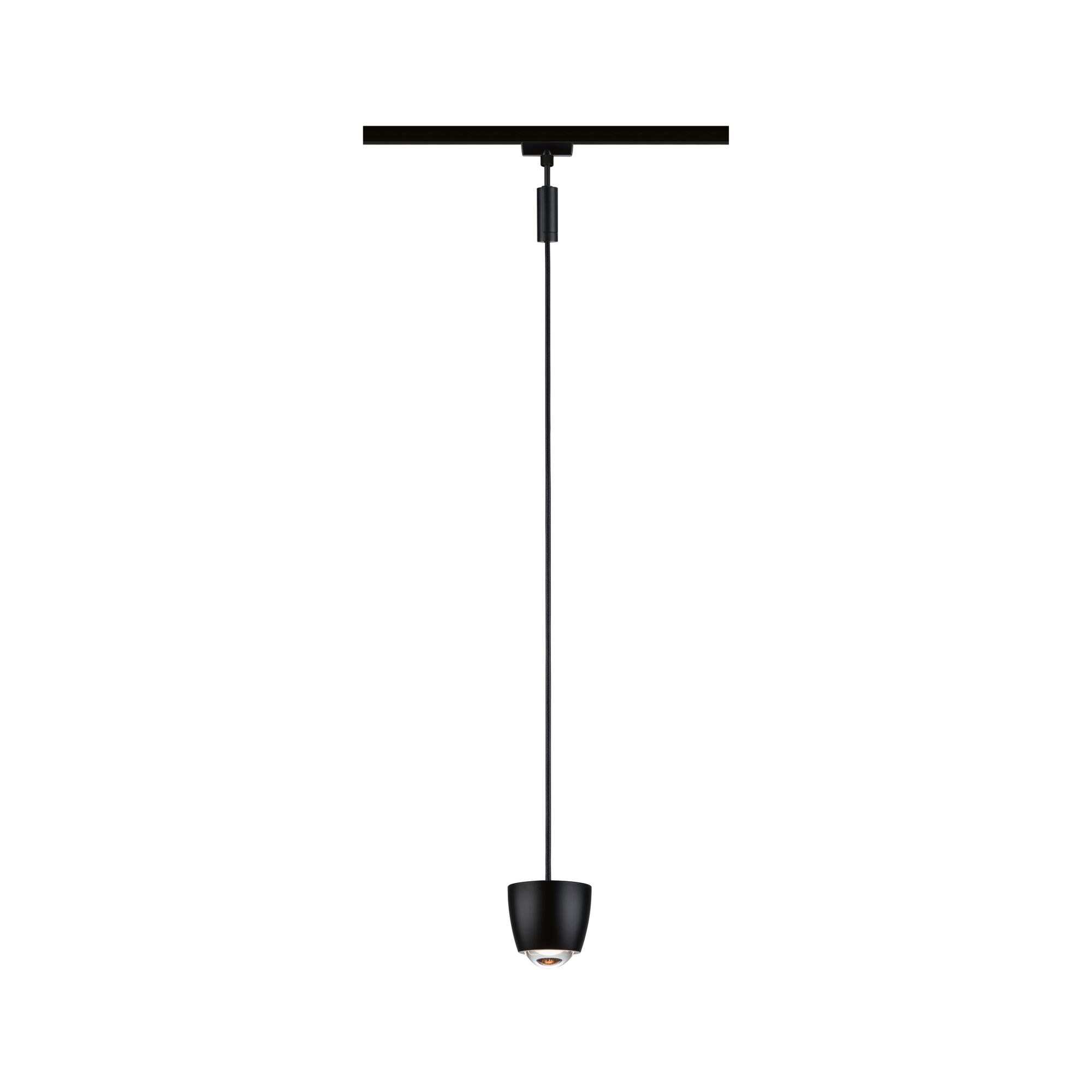 Schwarze Pendelleuchte aus Metall mit modernem Design und LED-Licht für stilvolle Raumbeleuchtung