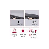 Black LED outdoor light with motion sensor, 120° detection angle, 3 m range, 8h charging time