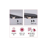 Black LED outdoor light with motion sensor, 120° detection angle, 3 m range, 8h charging time