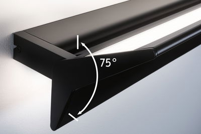 Schwarze LED-Wandleuchte aus Metall mit einstellbarem 75-Grad-Winkel für moderne Innenbeleuchtung