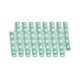 Flexible LED strip light with green illumination for decorative indoor lighting and accent lighting