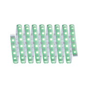Bande LED flexible avec lumière verte et support blanc pour éclairage décoratif
