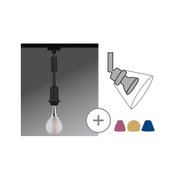 Zwarte LED-rails spot met E14 fitting en lamp, dimbaar, moderne binnenverlichting