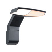 Schwarze LED-Außenwandleuchte mit warmweißem Licht und modernem Design aus Metall für Gartenbeleuchtung