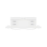 White LED recessed panel made of plastic with square design for modern room lighting