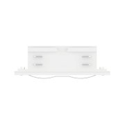 White metal LED wall light with two light sources and modern design for living spaces