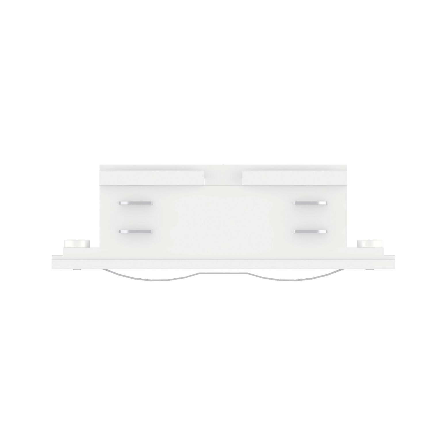 Applique murale LED blanche en métal avec deux sources lumineuses et design moderne pour intérieur