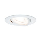 White metal recessed spotlight with adjustable LED lamp for flexible lighting solutions