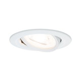 White metal recessed spotlight with adjustable LED lamp for flexible lighting solutions