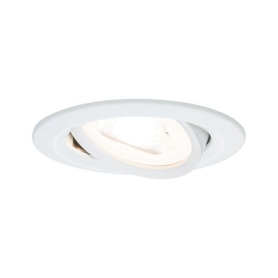White metal recessed spotlight with adjustable LED lamp for flexible lighting solutions