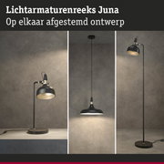 Zwarte Juna verlichtingsserie met staande, tafel- en hanglampen van metaal voor woonruimtes