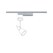 Moderner silberner LED-Strahler aus Metall mit verstellbarem Kopf für flexible Beleuchtung