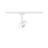 Moderner weißer LED-Spot aus Metall für Schienensysteme, energiesparende Innenbeleuchtung