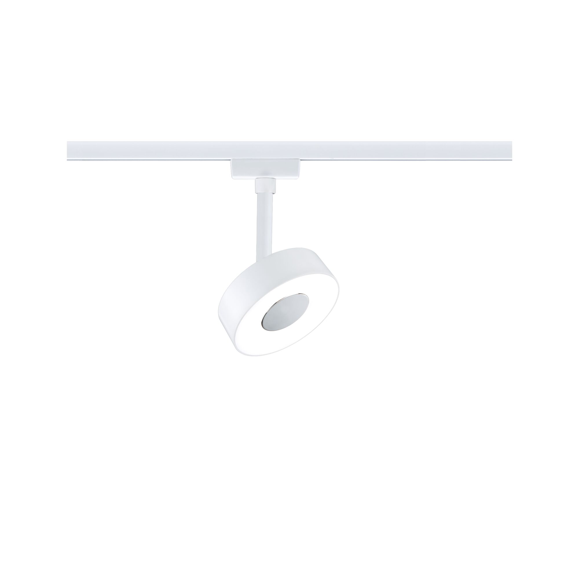 Moderner weißer LED-Spot aus Metall für Schienensysteme, energiesparende Innenbeleuchtung