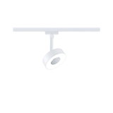 Moderner weißer LED-Spot aus Metall für Schienensysteme, energiesparende Innenbeleuchtung