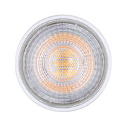 Ampoule LED ronde avec verre transparent et lumière blanc chaud pour éclairage économique