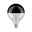 Modern Classic Edition 230 V Standard LED Globe Crown mirror E27 G125 600lm 6,5W 2700K dimmable Crown mirror black chrome Light bulb with black half-mirror coating and clear glass for decorative LED lighting