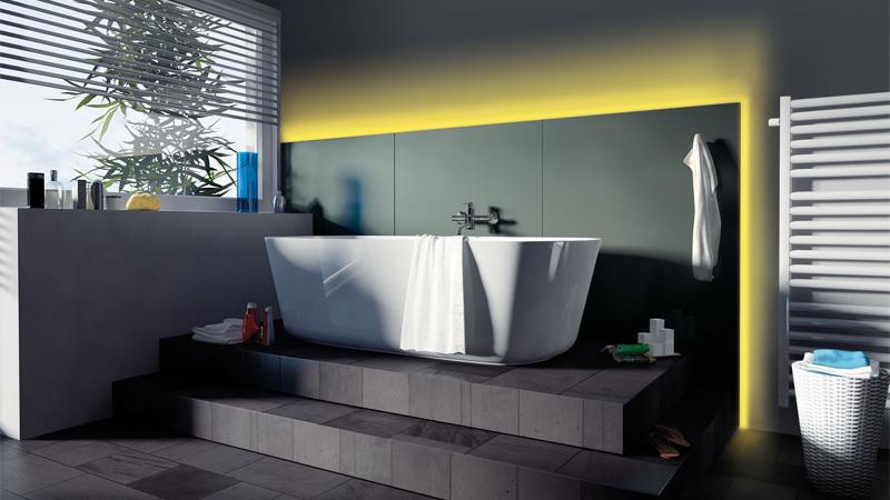 LED Stripes setzen im Bad besonderes Blickpunkte. LED Stripes von Paulmann