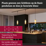 Moderne Basic pendelverlichting van hout met warm licht, geschikt voor keuken met E27 lampen.