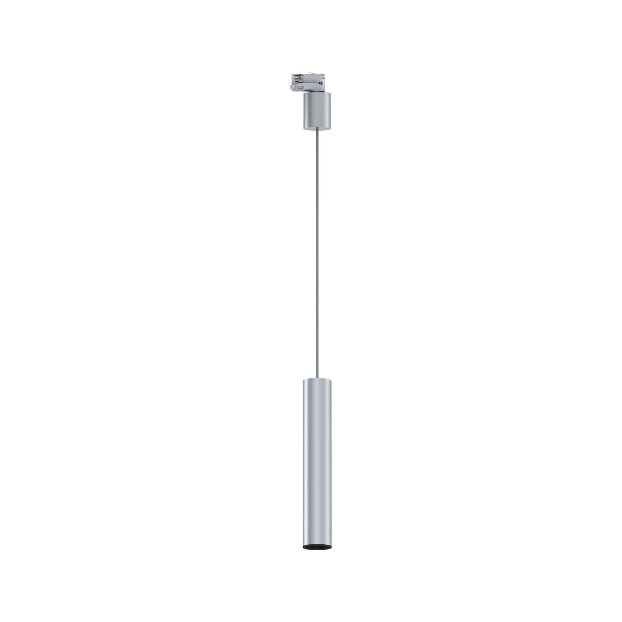 Schlanker silberner Aluminium-LED-Strahler mit Kabel für moderne Innenbeleuchtung