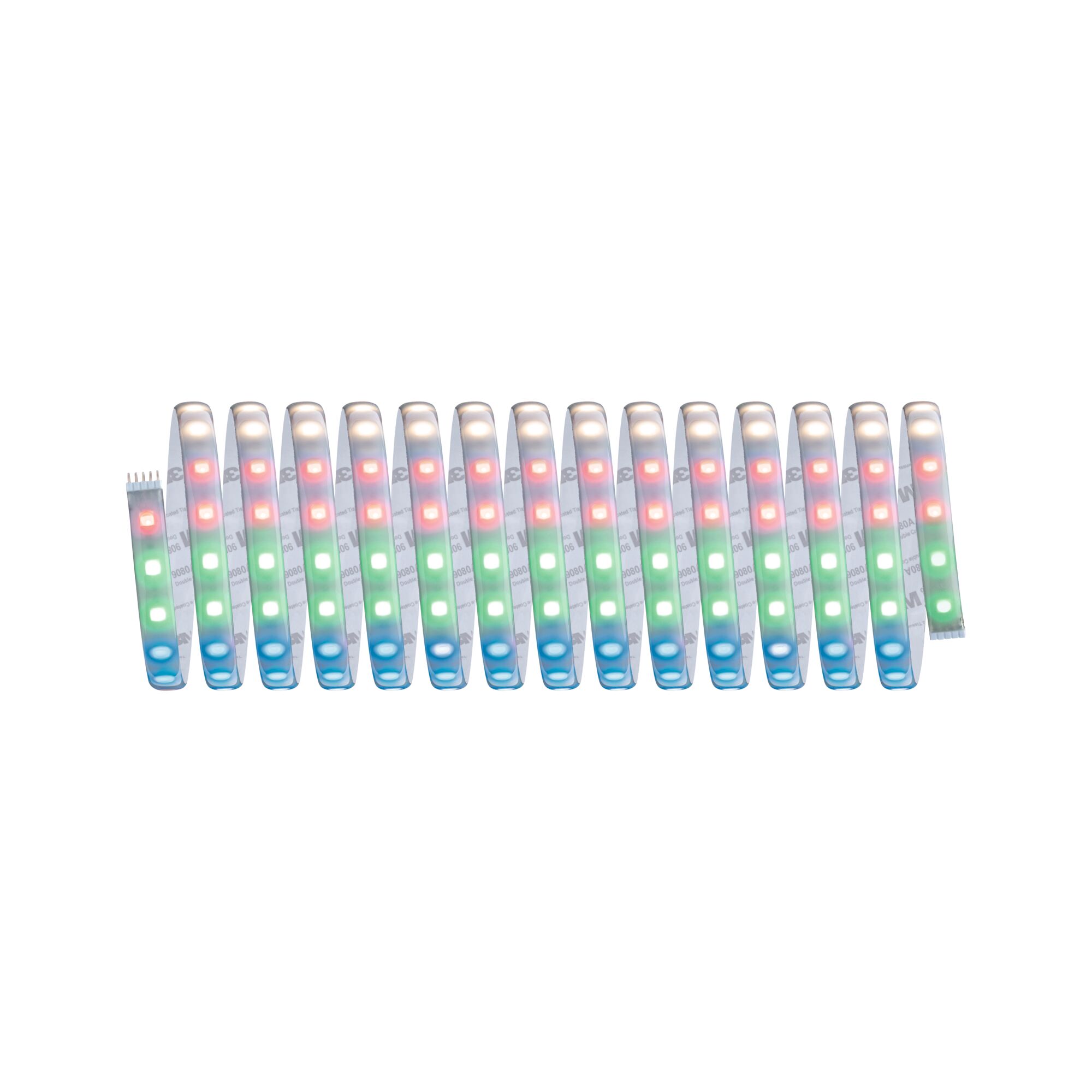 Flexibler LED-Lichtstreifen mit RGB-Farben für individuelle Beleuchtung und Dekoration.