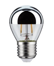 Ampoule LED avec capuchon miroir argenté et verre transparent pour éclairage économique