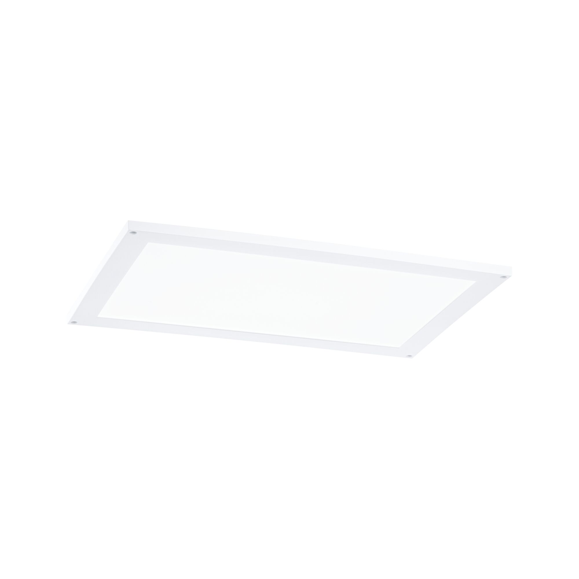 Rectangular white LED panel made of plastic for energy-efficient ceiling lighting