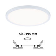 Rundes weißes LED-Deckenlicht mit verstellbarem Einbaumaß 50-195 mm für moderne Raumbeleuchtung