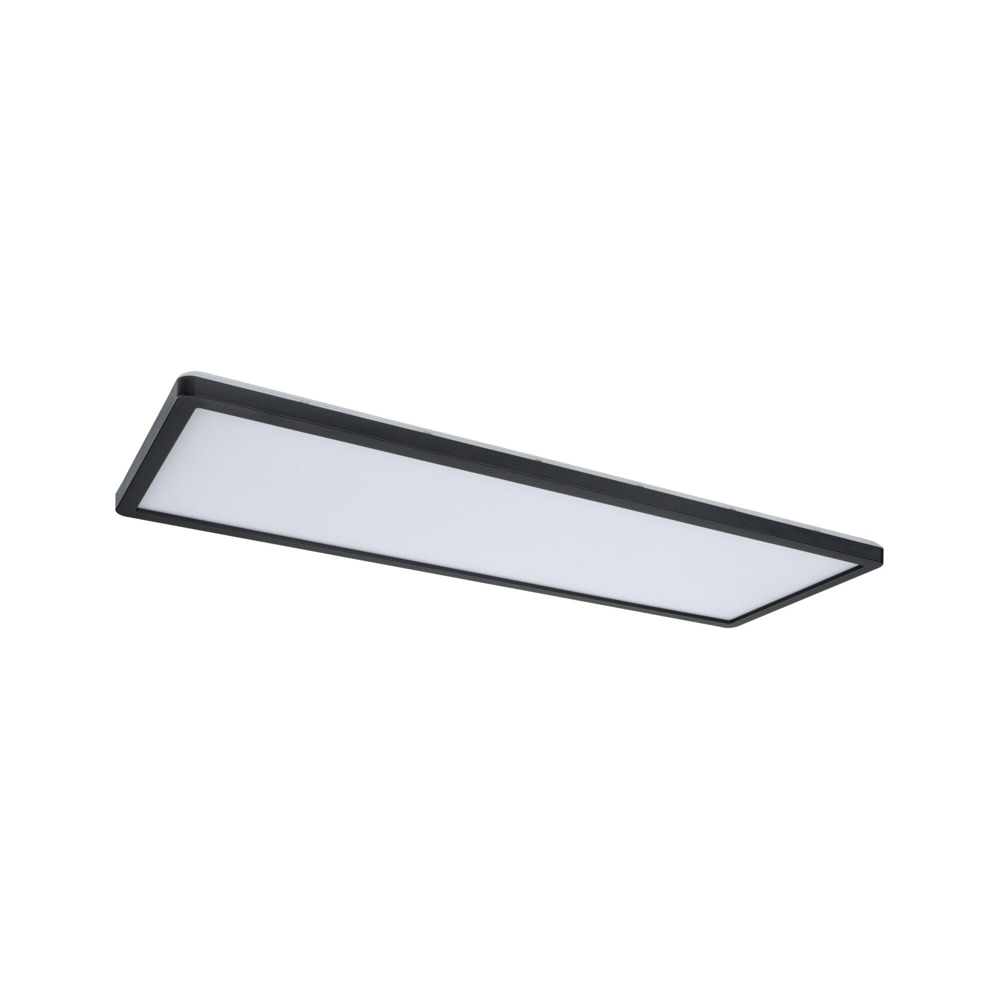 Rechteckige LED-Deckenleuchte mit schwarzem Rahmen und weißem Diffusor für moderne Innenbeleuchtung