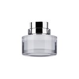 Modern ceiling spotlight with transparent glass and chrome metal ring for LED lighting