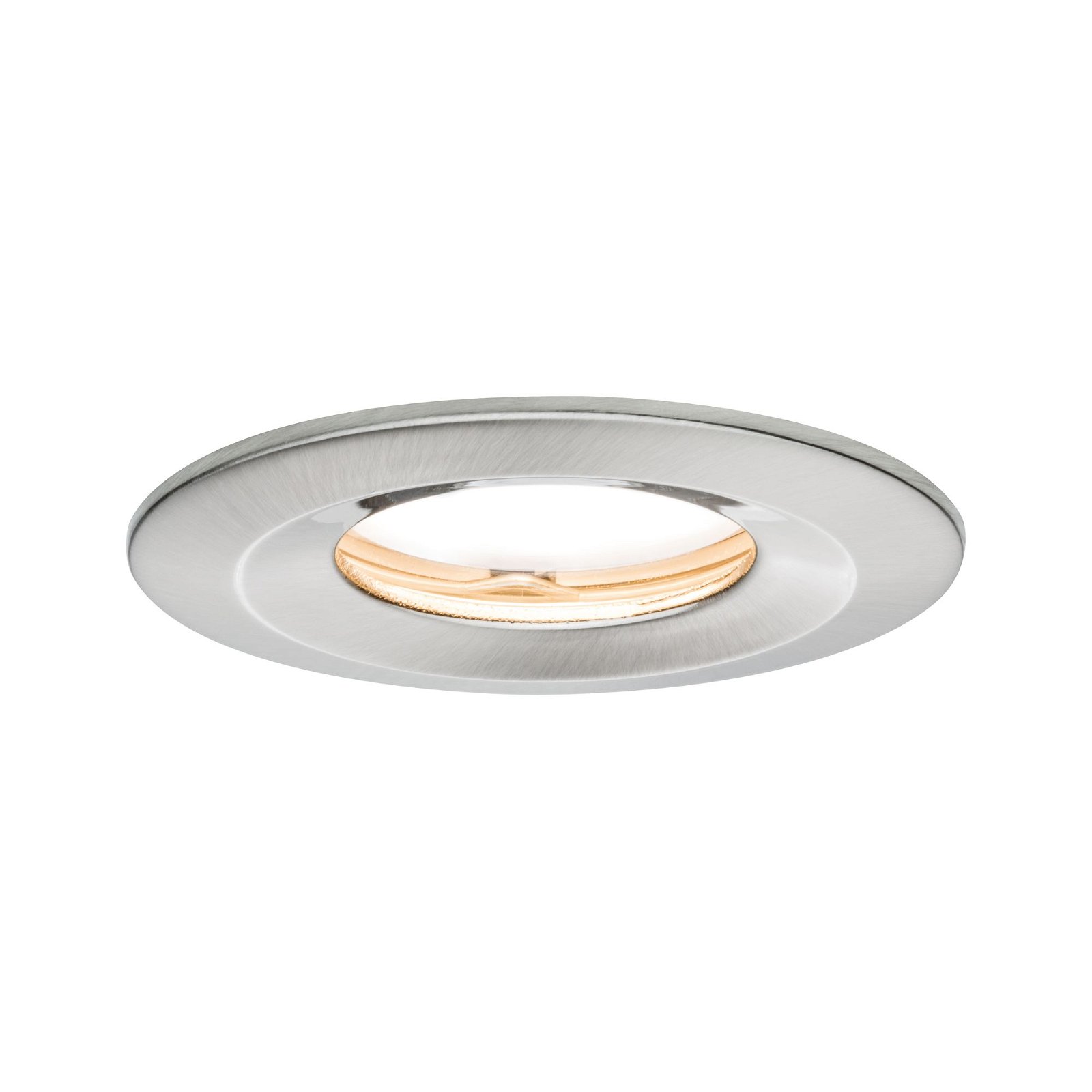 LED Recessed luminaire Nova Plus Coin Rigid IP65 round 78mm Coin 6W 470lm 230V dimmable 2700K Brushed iron