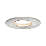 Round recessed spotlight housing in brushed silver aluminum for LED lighting fixtures