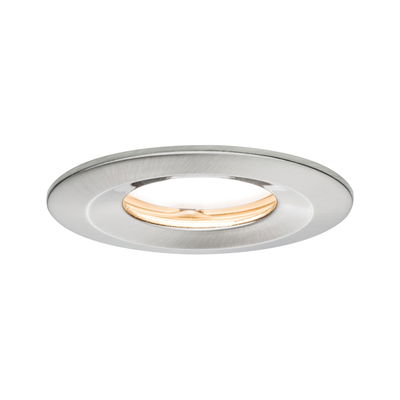 Ronde inbouwspot behuizing van geborsteld zilverkleurig aluminium voor LED-verlichting