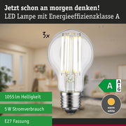Efficient-Line Filament 230V LED Birne E27 3er-Set 1055lm 5W 3000K Klar