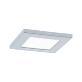 Quadratische LED-Deckenleuchte aus silbernem Aluminium mit weißem Diffusor für moderne Beleuchtung