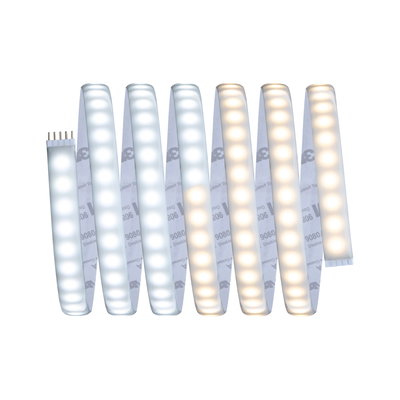 Flexible LED strip light with warm white and cool white LEDs for versatile lighting applications