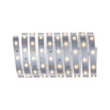 Flexibele zilveren LED-strip met warmwitte lampjes voor moderne binnenverlichting