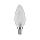 Ampoule LED bougie blanche mate avec culot E14 en verre pour éclairage économique