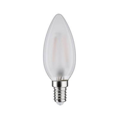 Mattweiße LED-Kerzenlampe mit E14-Fassung aus Glas für energiesparende Beleuchtung