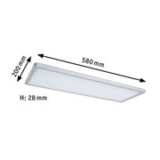Flaches rechteckiges LED-Deckenpanel in Silber mit 580x200 mm für moderne Raumbeleuchtung