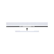 White plastic connector for LED track lighting with black cable connection