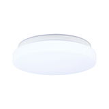 Round white LED ceiling light with opal plastic diffuser for modern room lighting