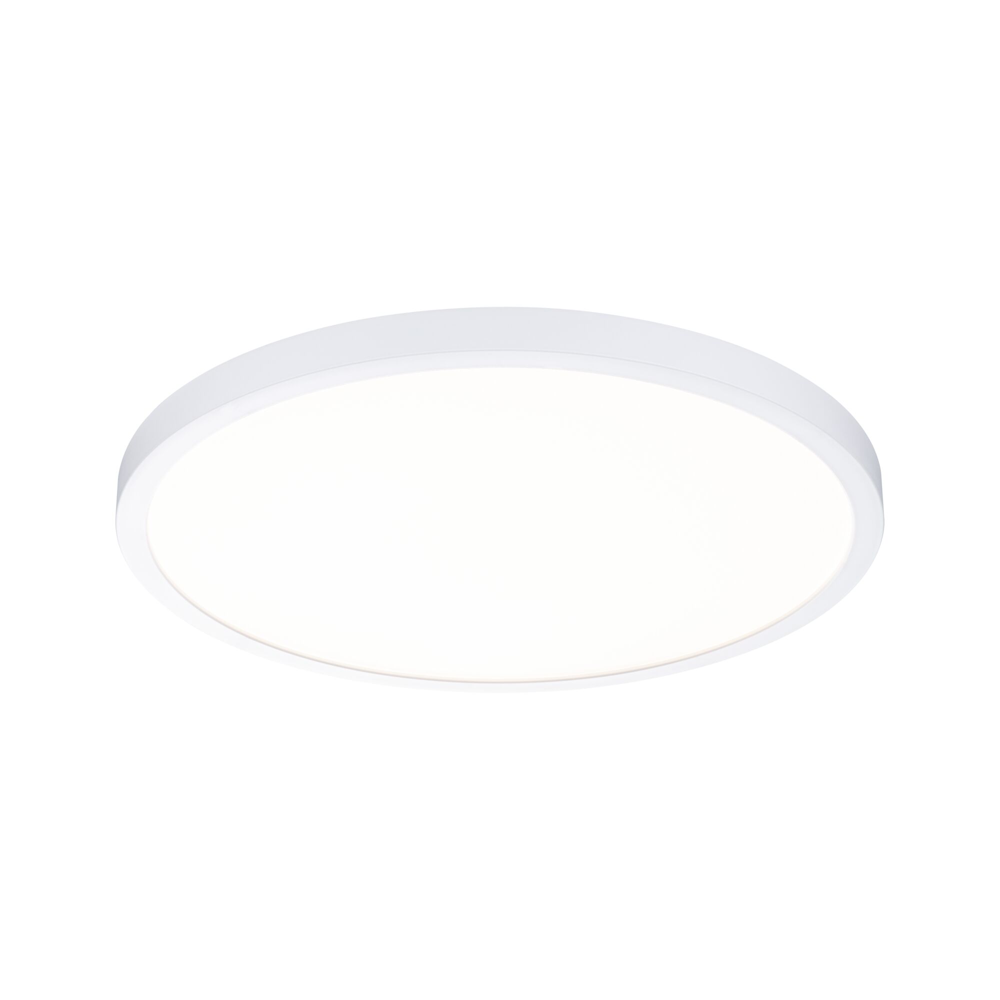 Round white LED ceiling light with simple design for modern rooms and energy-efficient lighting