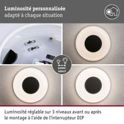 Applique d'extérieur LED Aureva IP65 rond 220mm 2200 - 4000K 20,5W 1730lm 230V Anthracite/Blanc Polycarbonate