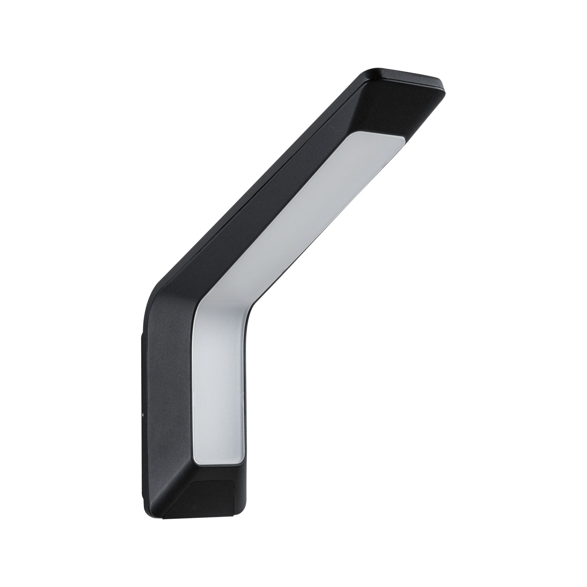 Zwarte LED-wandlamp van kunststof met modern design voor binnen- en buitengebruik