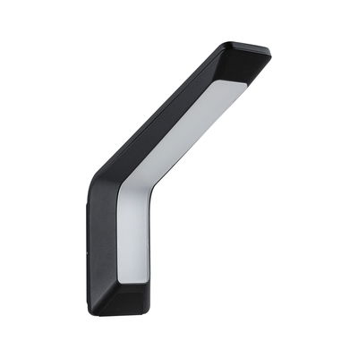 Applique murale LED noire en plastique au design moderne pour intérieur et extérieur