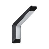 Zwarte LED-wandlamp van kunststof met modern design voor binnen- en buitengebruik