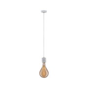 Suspension avec support en béton gris et ampoule ambrée pour éclairage intérieur moderne