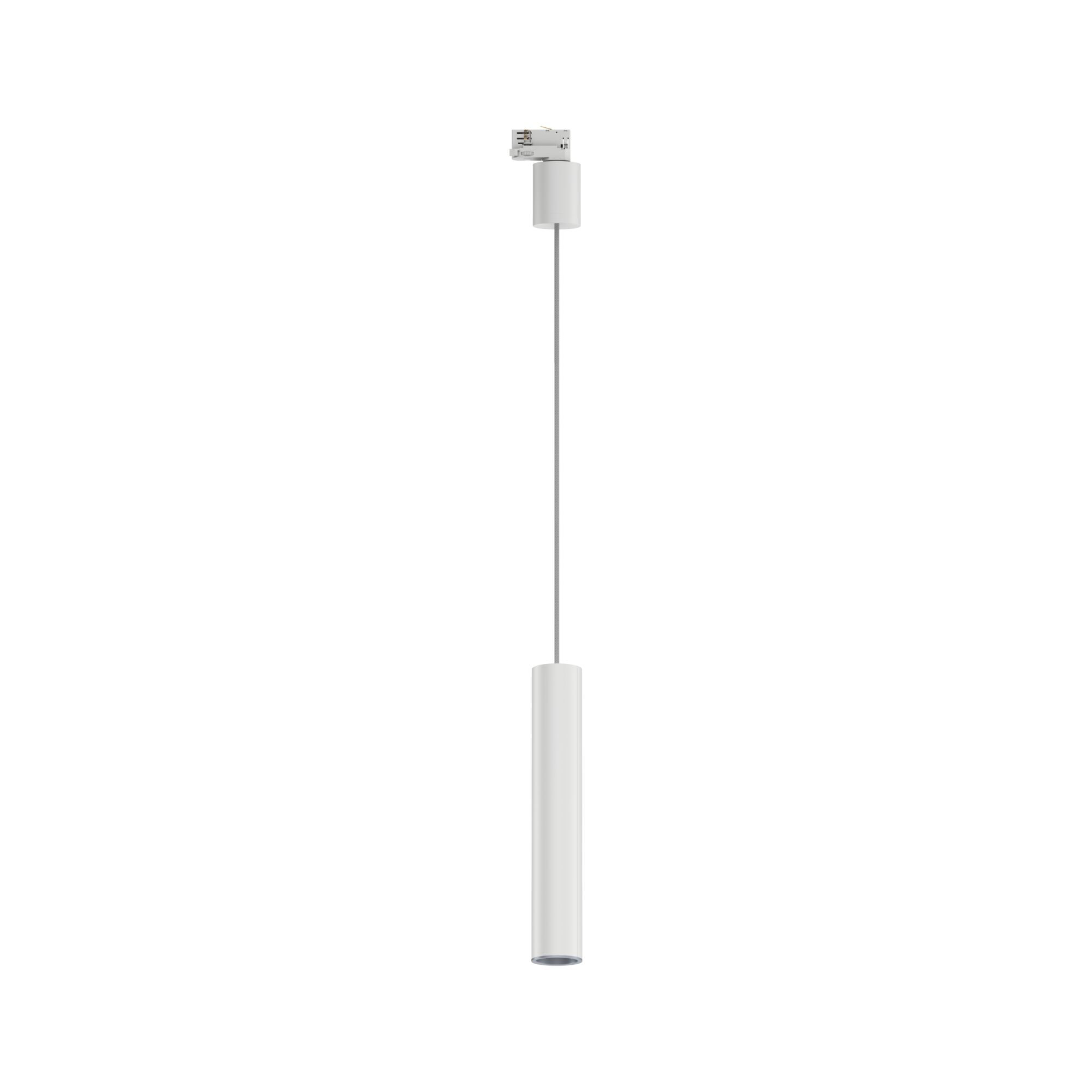 Weißer LED-Pendelleuchte aus Metall mit zylindrischem Design für moderne Innenbeleuchtung